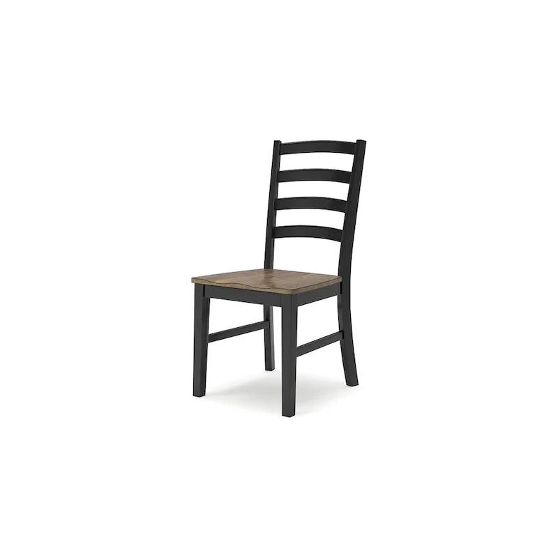 Signature Design by Ashley Wildenauer Brown/Black Dining Chair - 19 W x 23.25 D x 39 H
