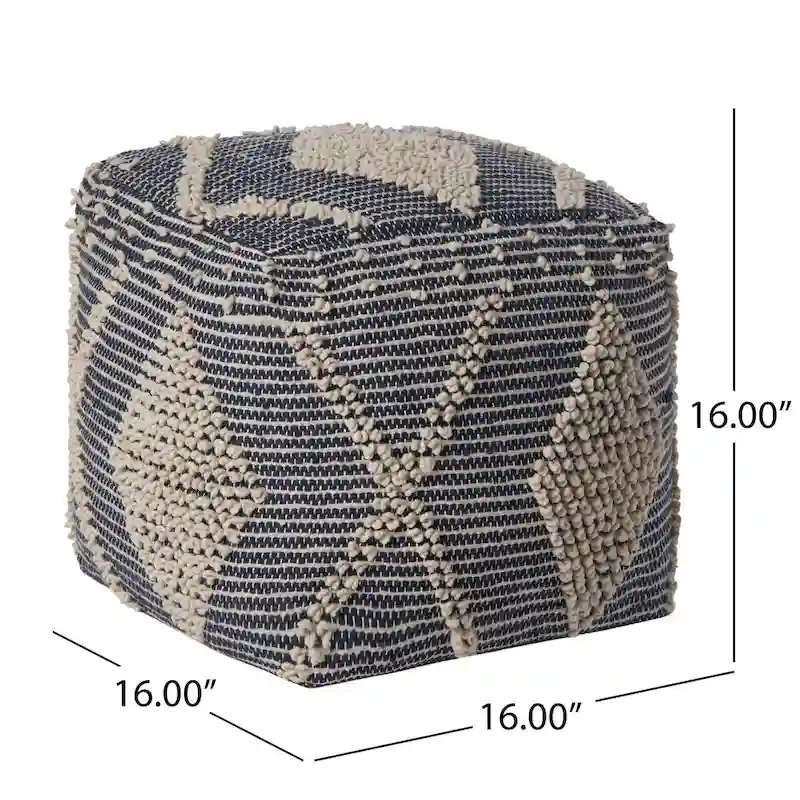 Brinket Boho Cube Yarn Pouf by Christopher Knight Home