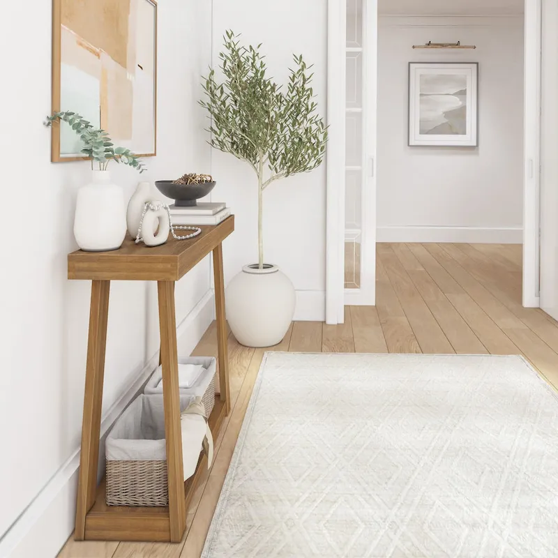 Plank and Beam Classic Console Table with Shelf - 36