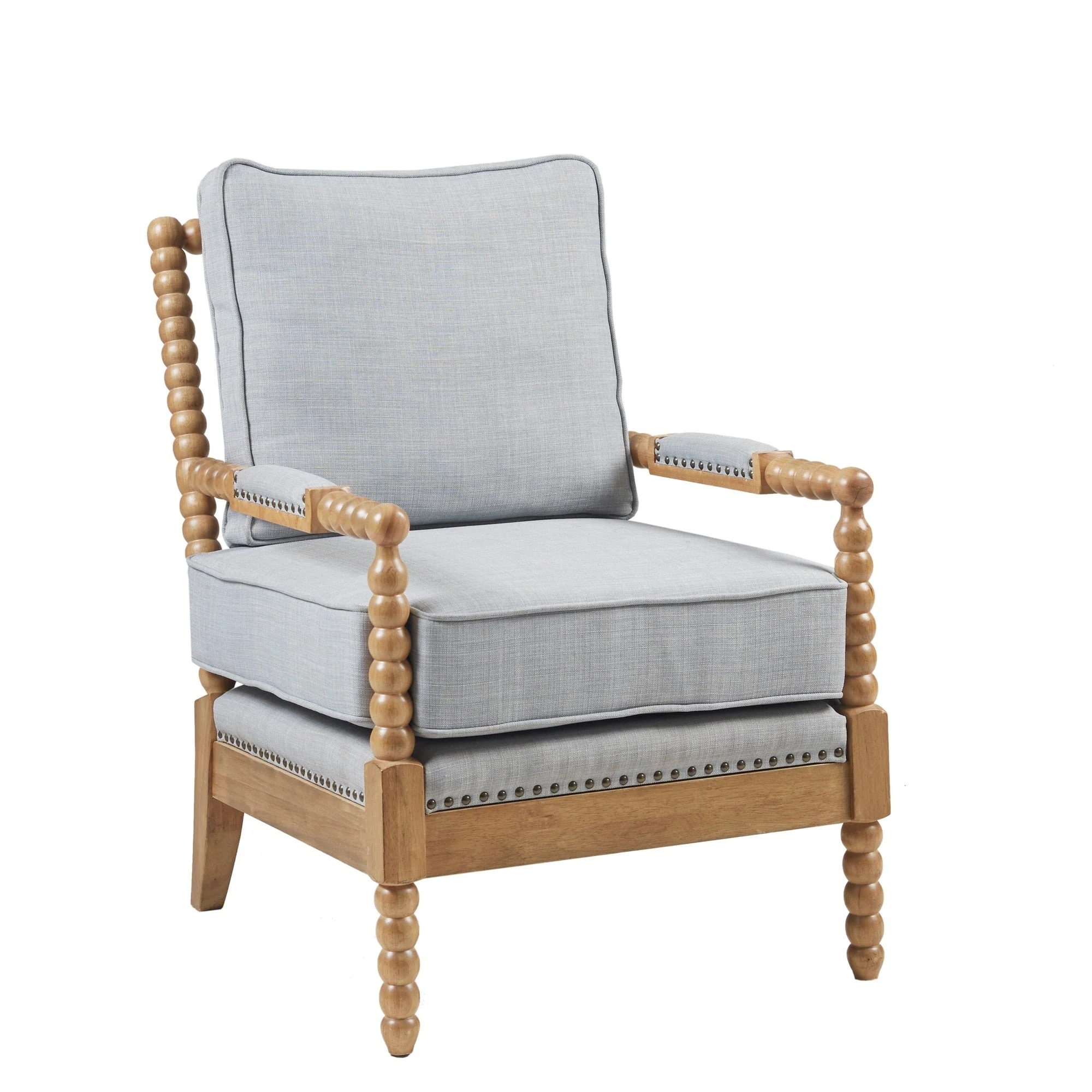 Madison Park Donohue Turned Wood Frame Armchair