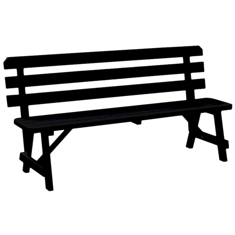 Pine 5' Traditional Backed Bench
