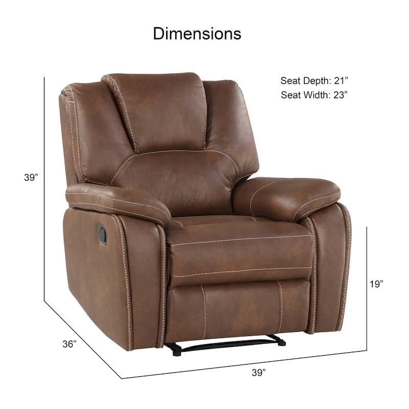 Steve Silver Kameryn Faux Leather Manual Recliner