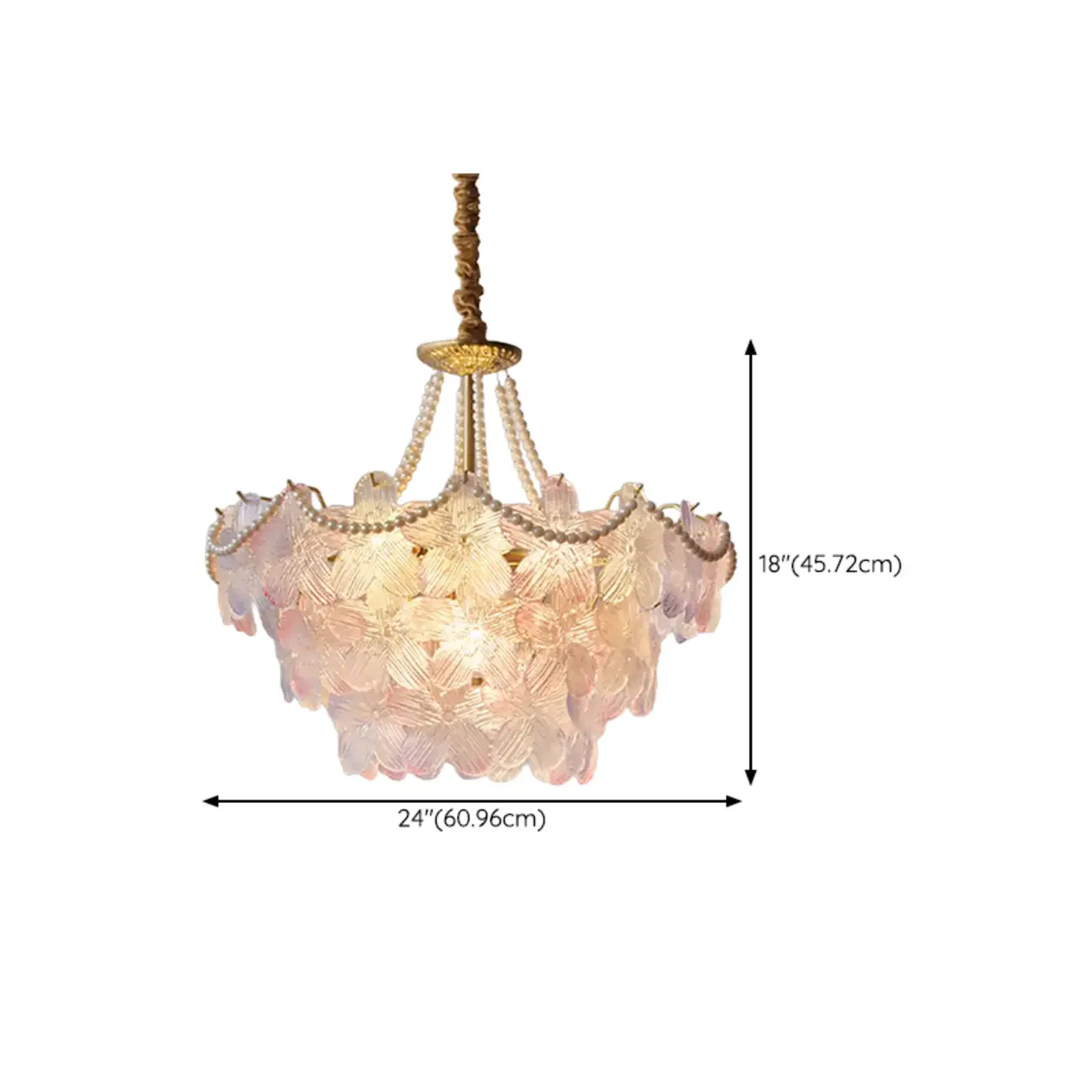 Modern Tier Round Flower Crystal Chandelier