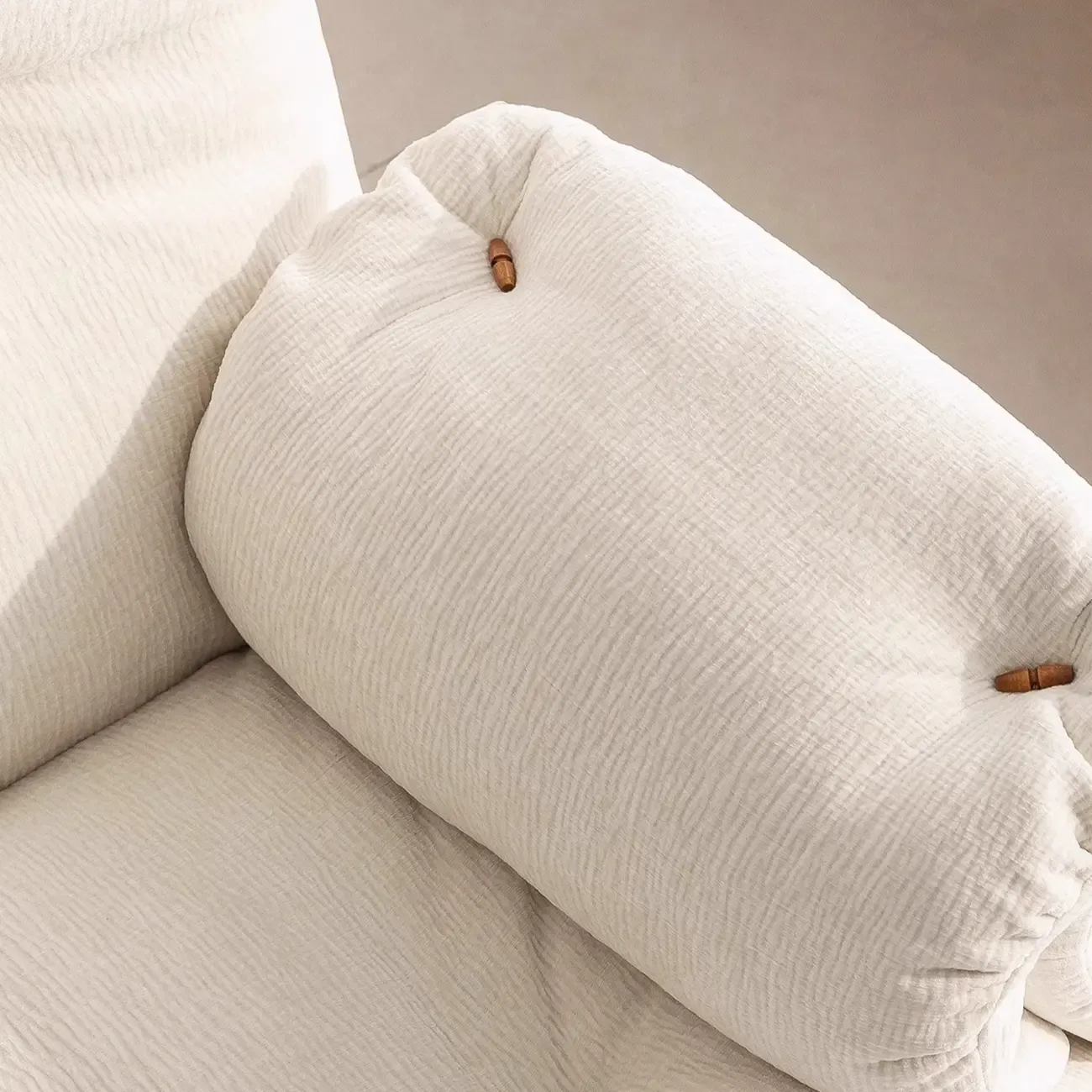 Elegant White Snowflake Velvet Upholstered Arm Accent Chair