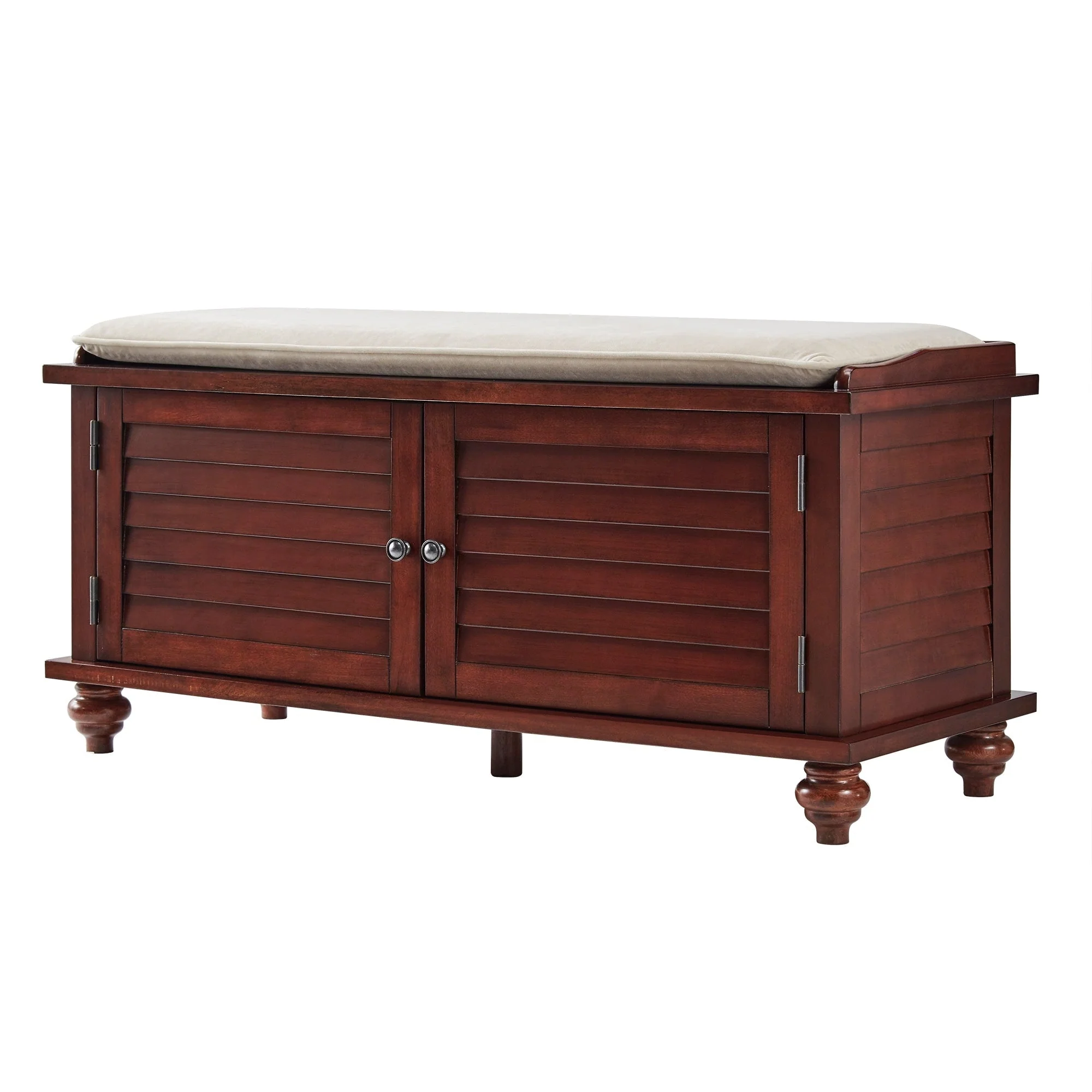 Maybelle Velvet Cushion Shutter Door Storage Bench by iNSPIRE Q Classic