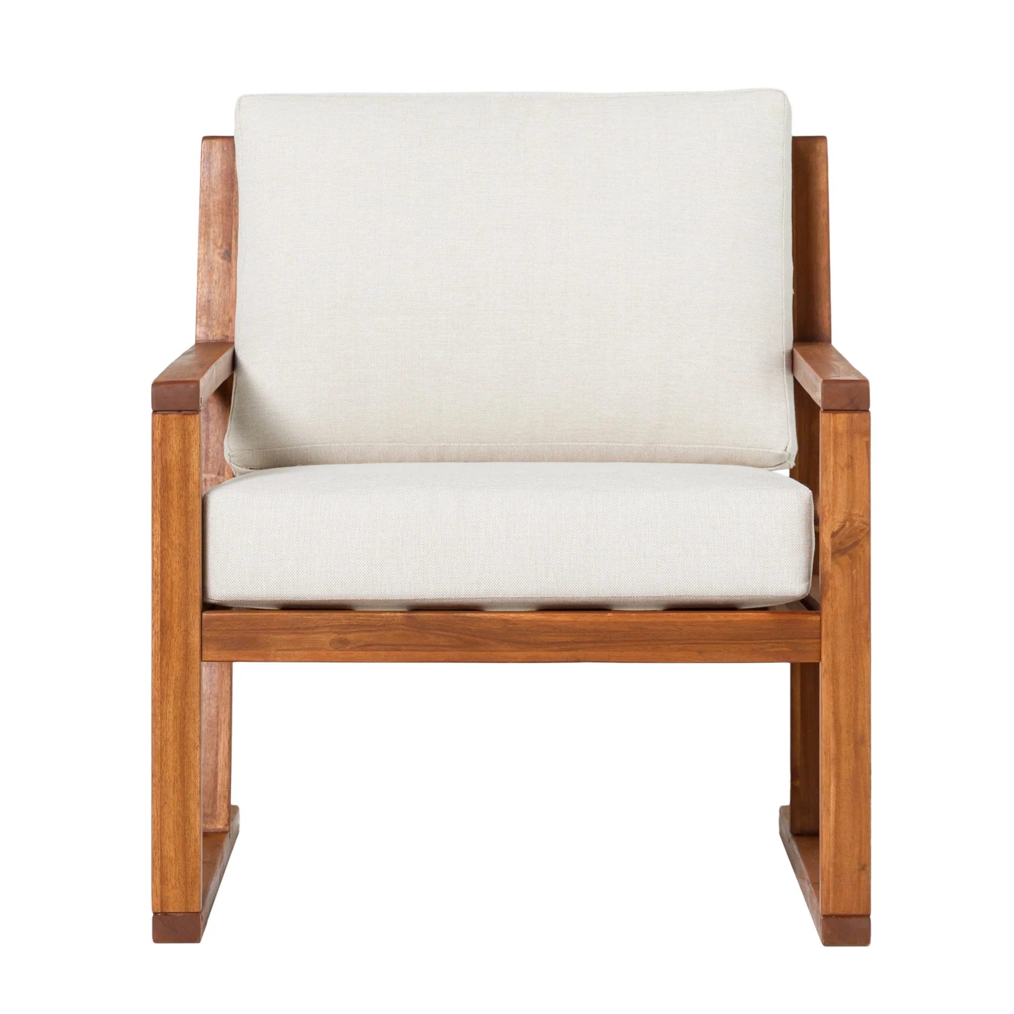 Prenton Modern Solid Wood Outdoor Club Chair