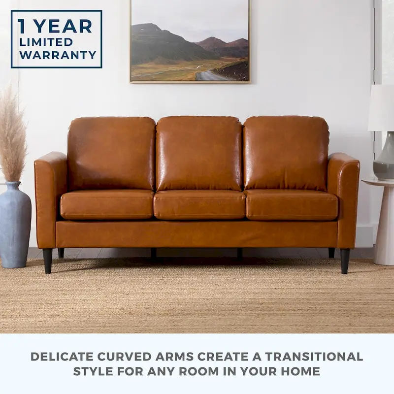 Brookside Clara 73 Upholstered Curved Arm Sofa