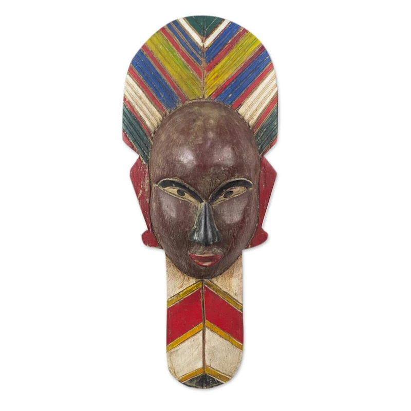 Novica Handmade Obaa Sima African Wood Mask