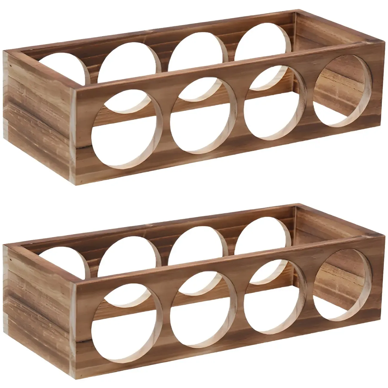 Natural Wooden Stackable Wine Rack Tabletop Wine Holder