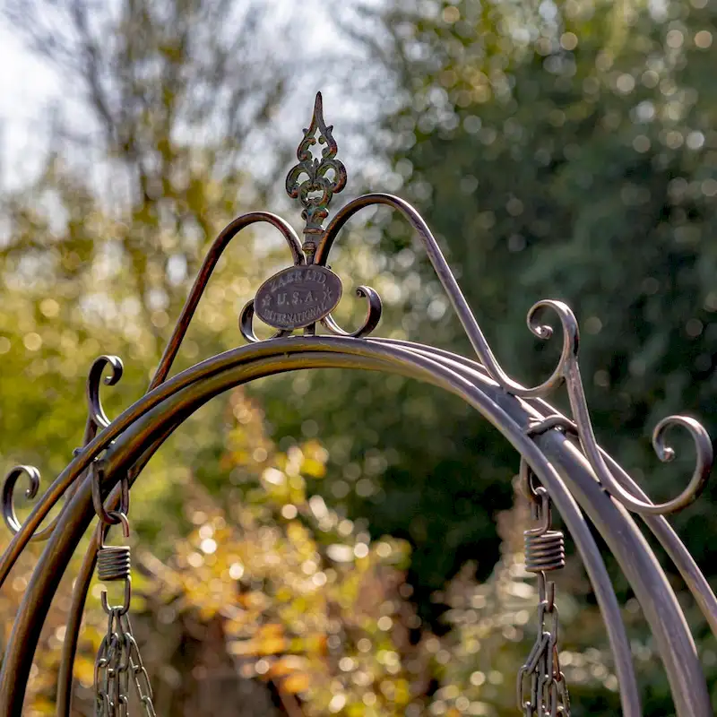 Oasis iron Garden Swing Chair in Antique Bronze - 42.9x35.4x78.74