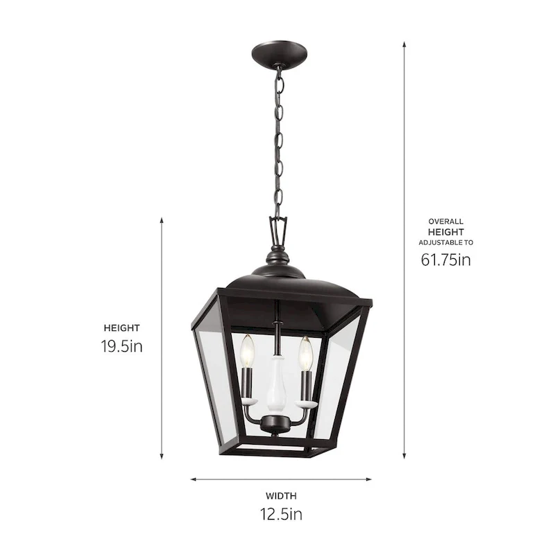 Kichler 52474 Dame 2 Light 13  Wide Taper Candle Pendant