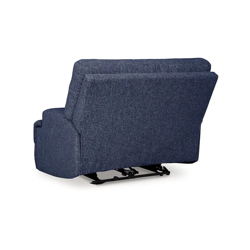Marissa Wide Seat Power Recliner Chair, Soft Navy Blue Polyester