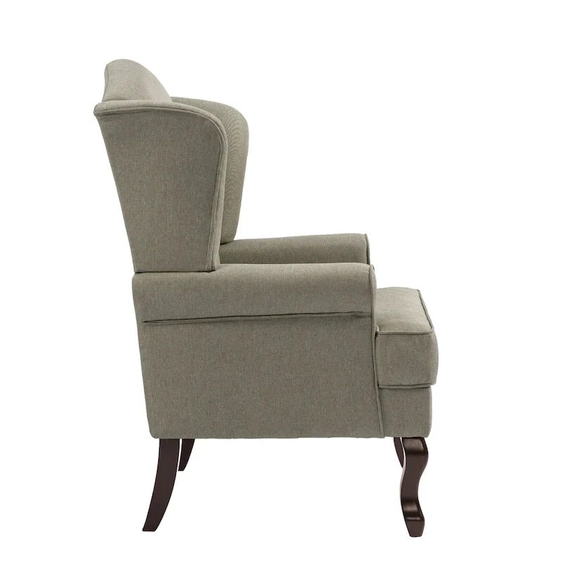 Set of 2 Elegant Living Room Wing Back Arm Chair Upholstered Accent Chair