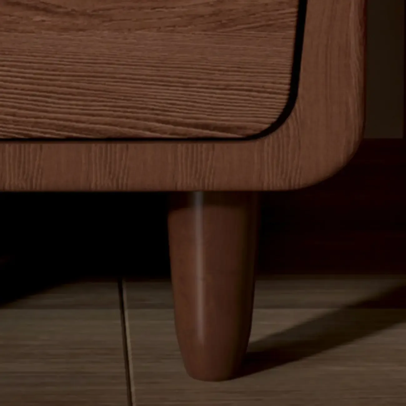 Modern Wood Small Nightstand Open Shelf and Drawer