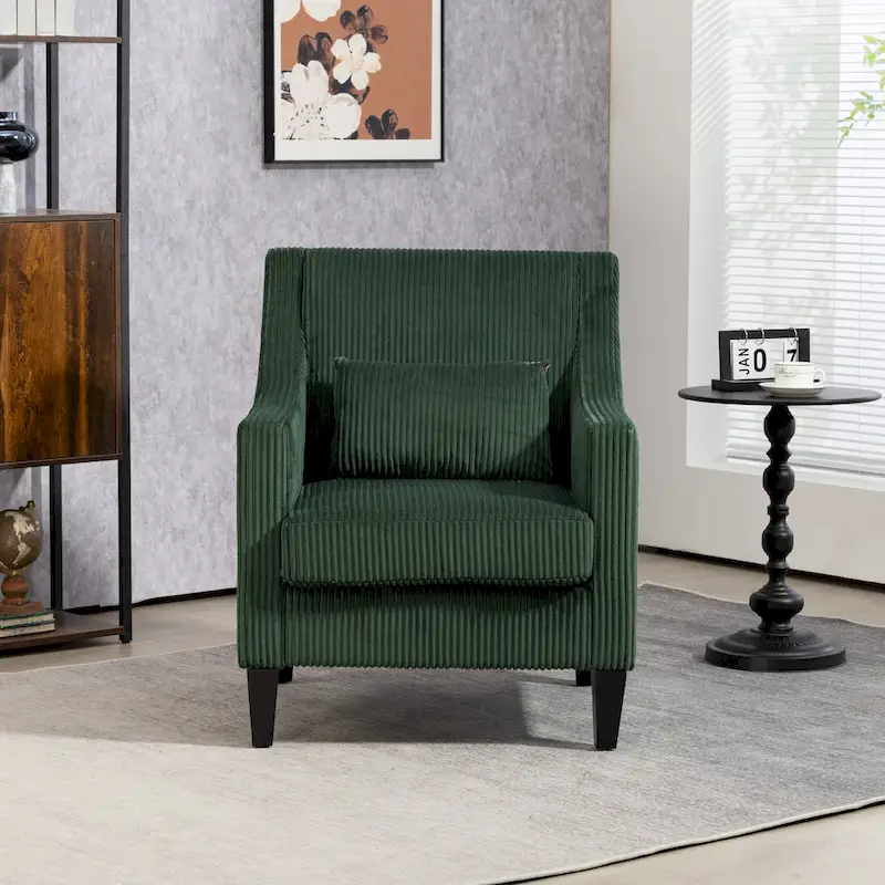Emerald 26.77 Upholstered Arm Chair with Scooped Arms