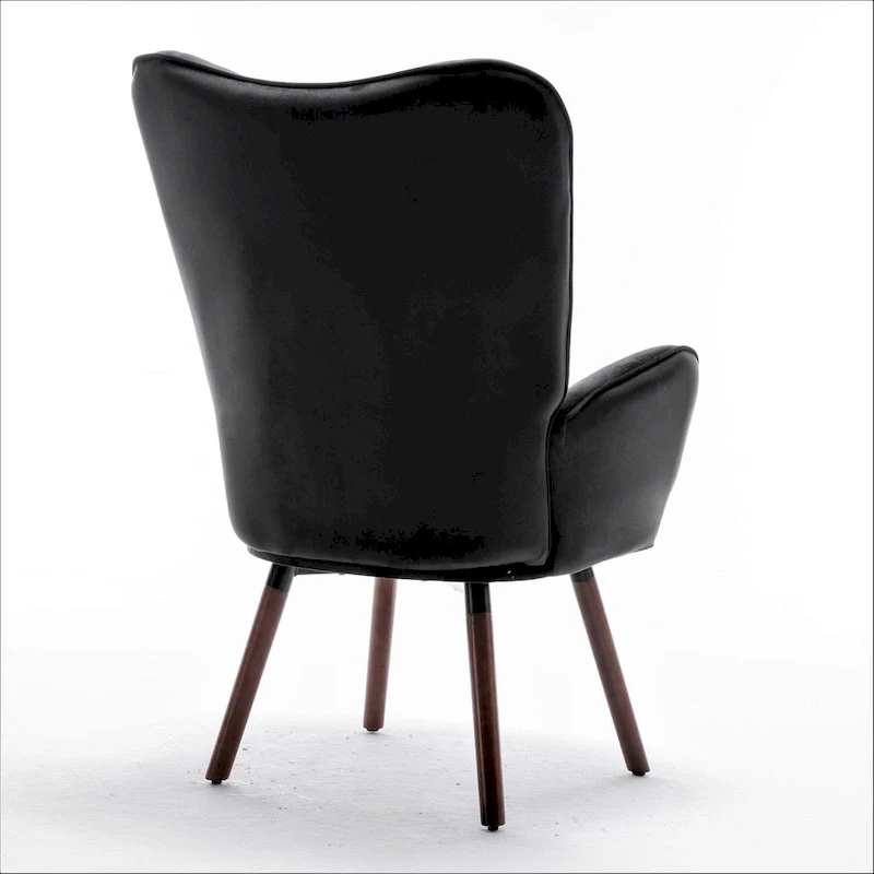 Kreedence 26.38 W Microfiber Flared Arm Accent Chair