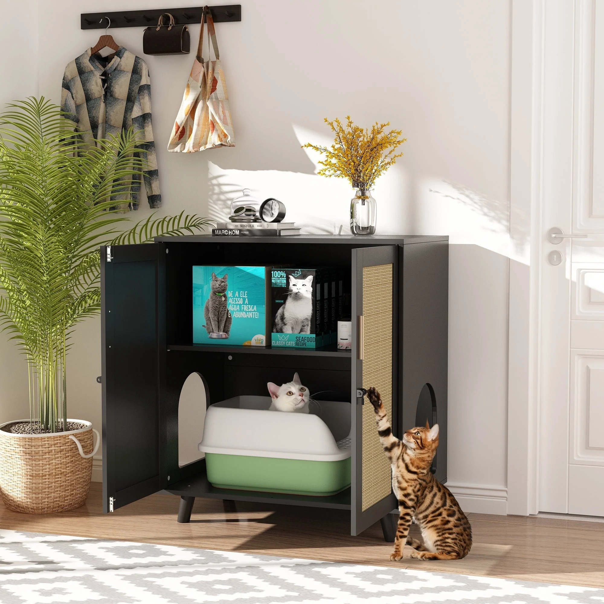 Litter Box Enclosure Cat Litter Box Furniture End Table Sofa Tbale