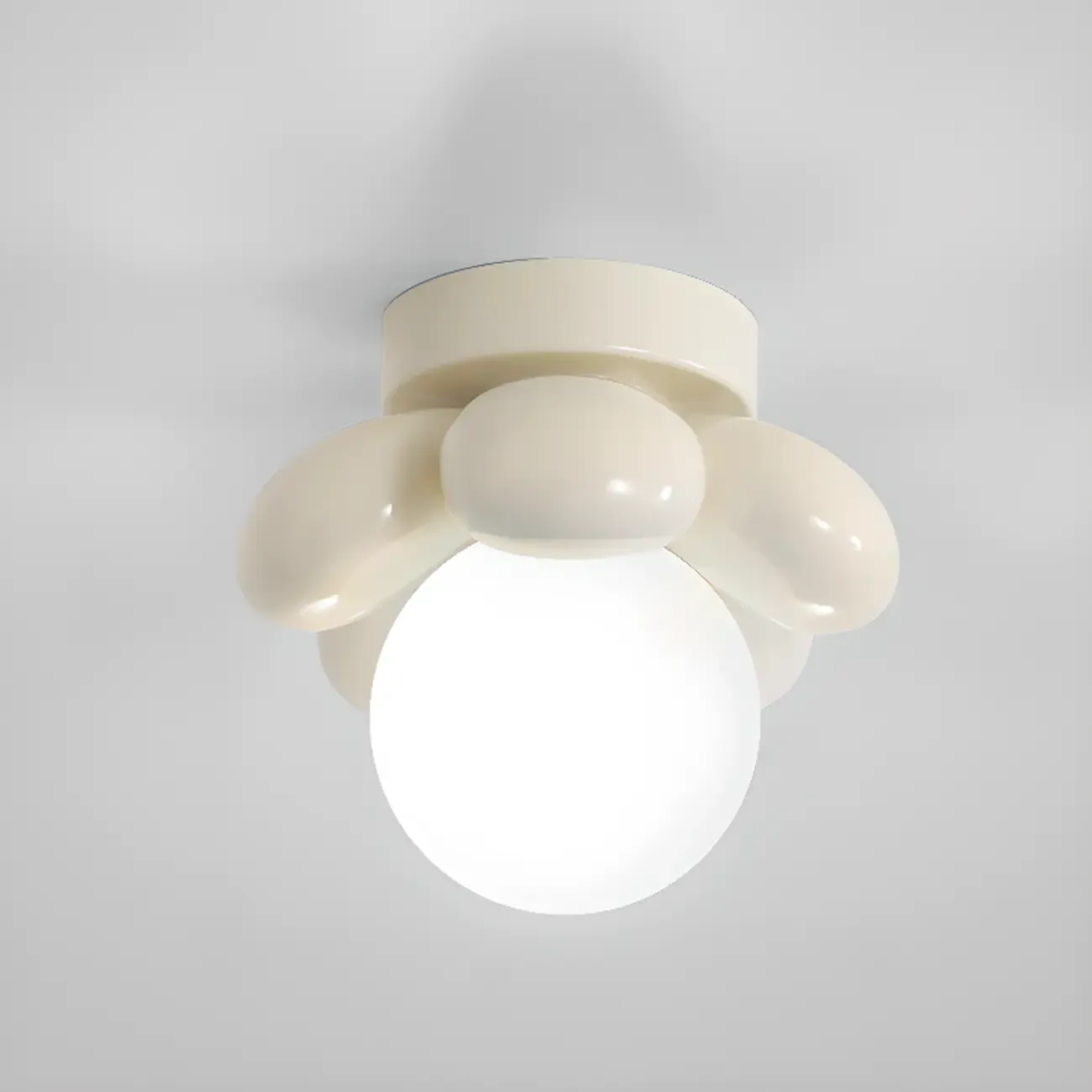 Modern Mini LED Semi-Flush Ceiling Light in Flower Shape