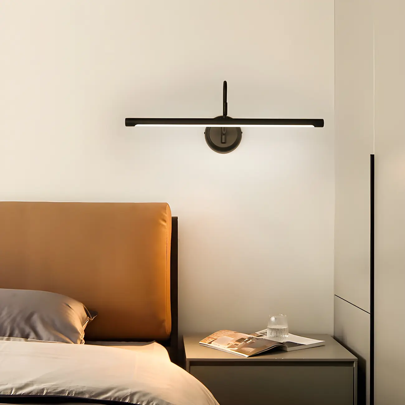 Wall-Mounted Linear Black Bathroom LED Vanity Light