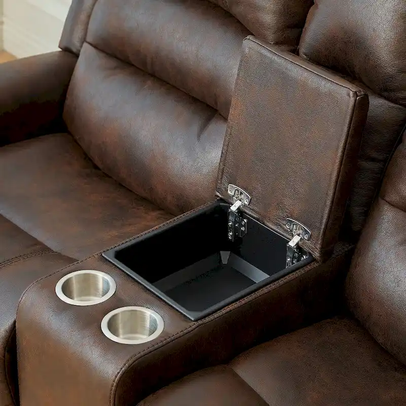 Power Sofa Loveseat Recliner Adjustable Headrest High Back Nailhead