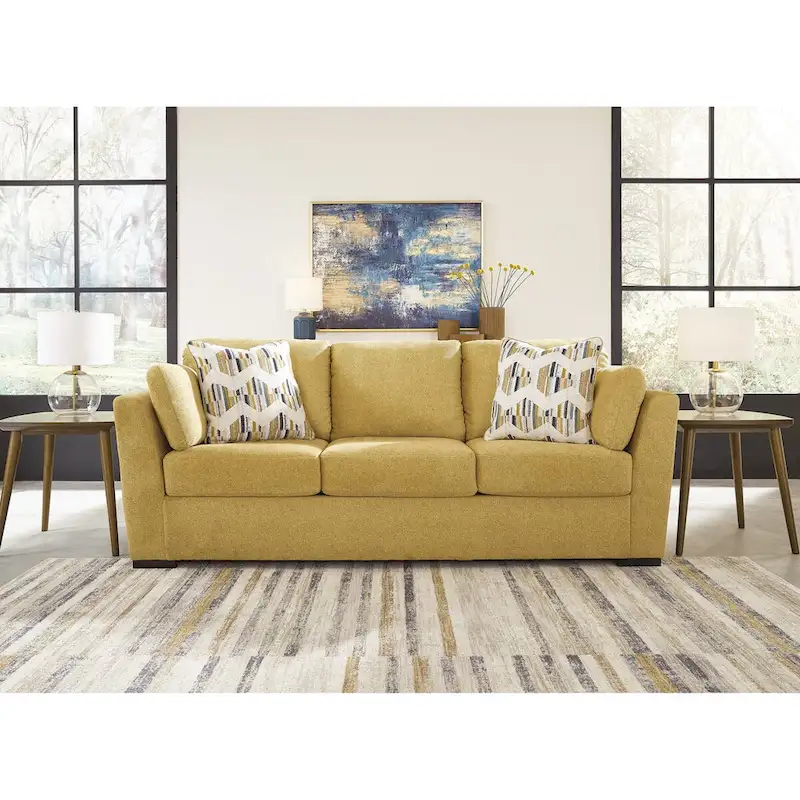Roundhill Furniture Clareen 3-Piece Living Room Set, Sofa Loveseat and Cutler Chair