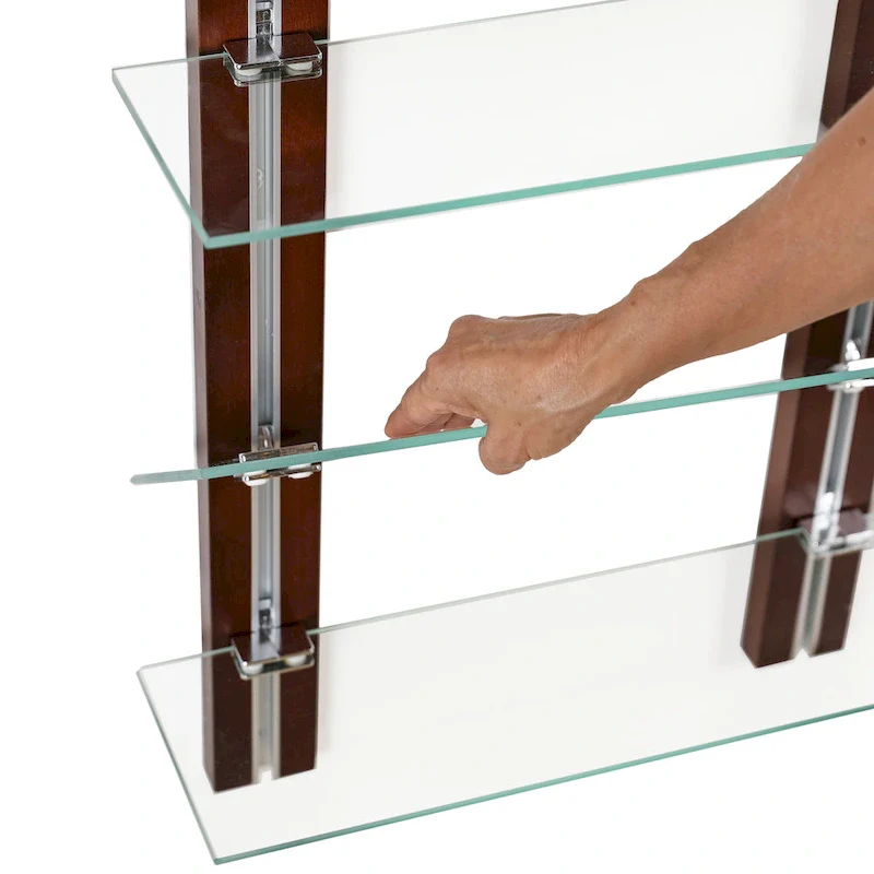 Old Bavaria Three Tier Adjustable Shelves on Wooden Bars