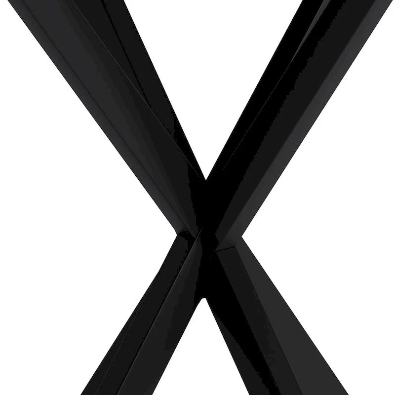 Modern Cross Leg Round Dining Table ,Two Piece Removable Top