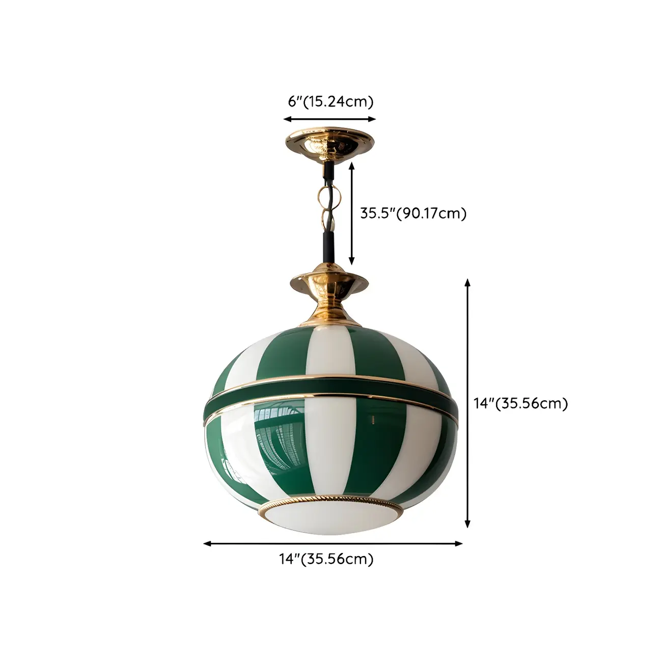 Modern Glass Green Globe Kitchen Pendant Lighting