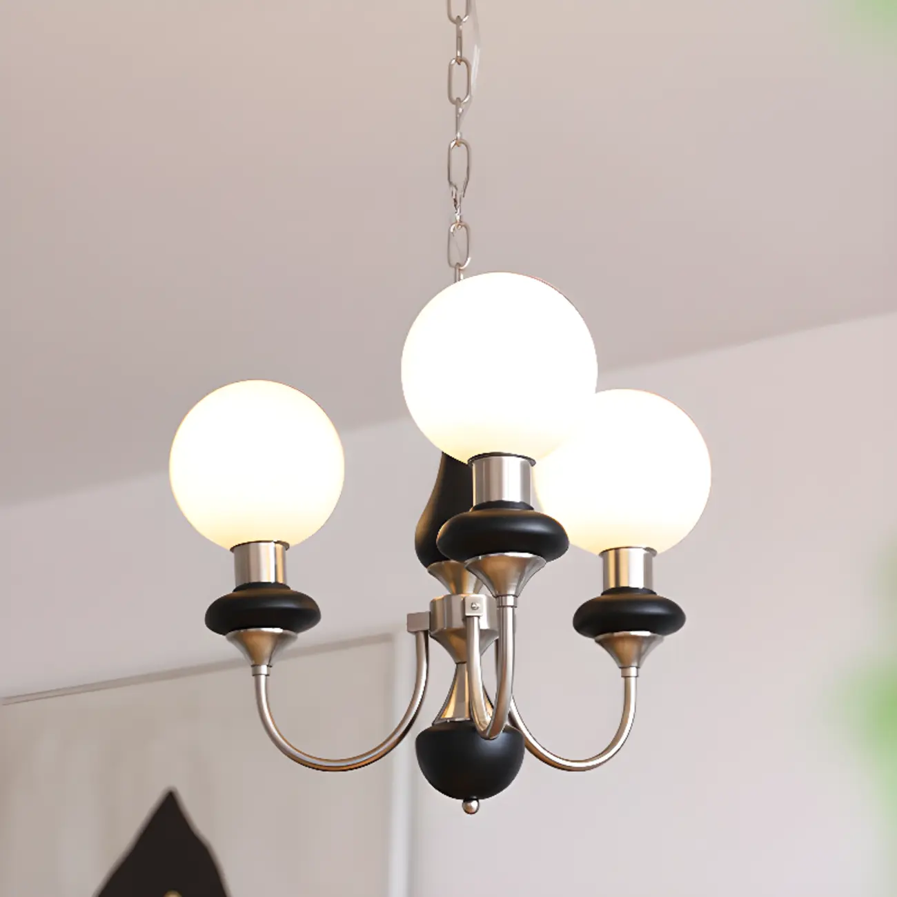 Adjustable Modern Green Globe Chandelier