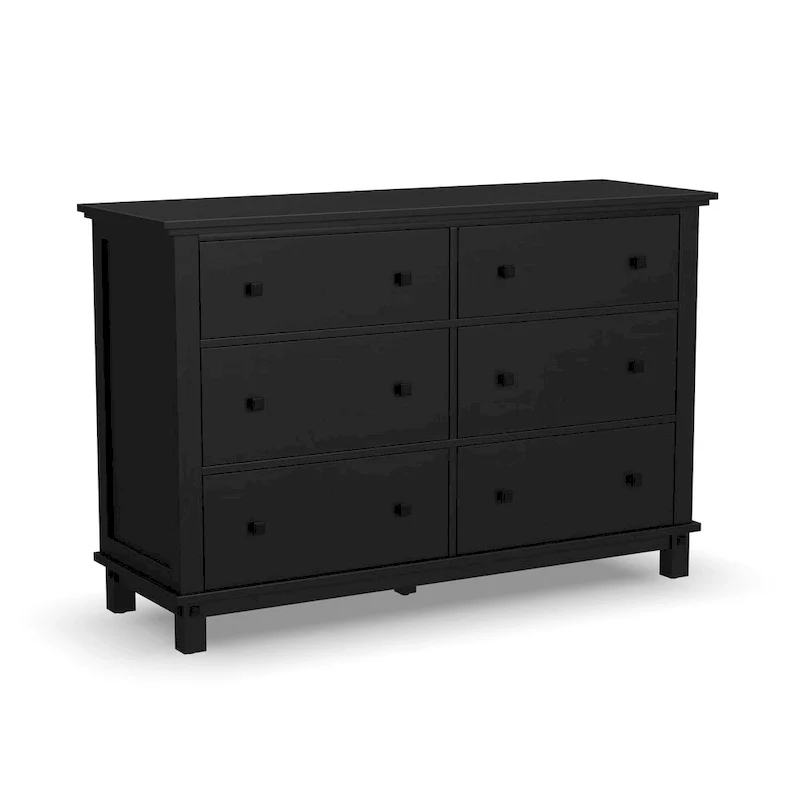 Oak Park 4-Piece Black Wood King Bed, Two Nightstands and Dresser Set by Homestyles