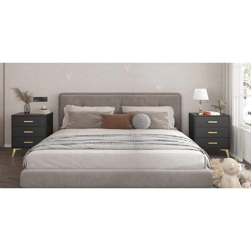 23.6 Tall 3 - Drawer Nightstand End Table Beside Table Spray Paint