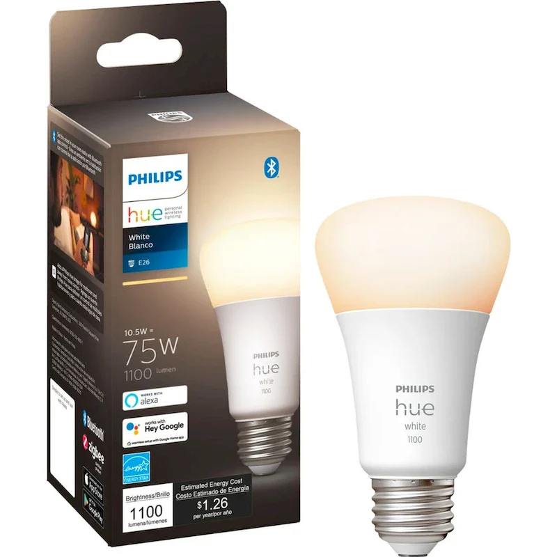 Philips Hue 1-pack E26 Smart LED Bulbs, White
