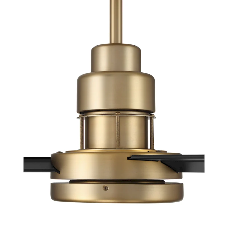 Craftmade Mondo 54  Indoor Dual Mount 6-Speed Satin Brass/Flat Black Finish Ceiling Fan with Remote/Wall Controls Included