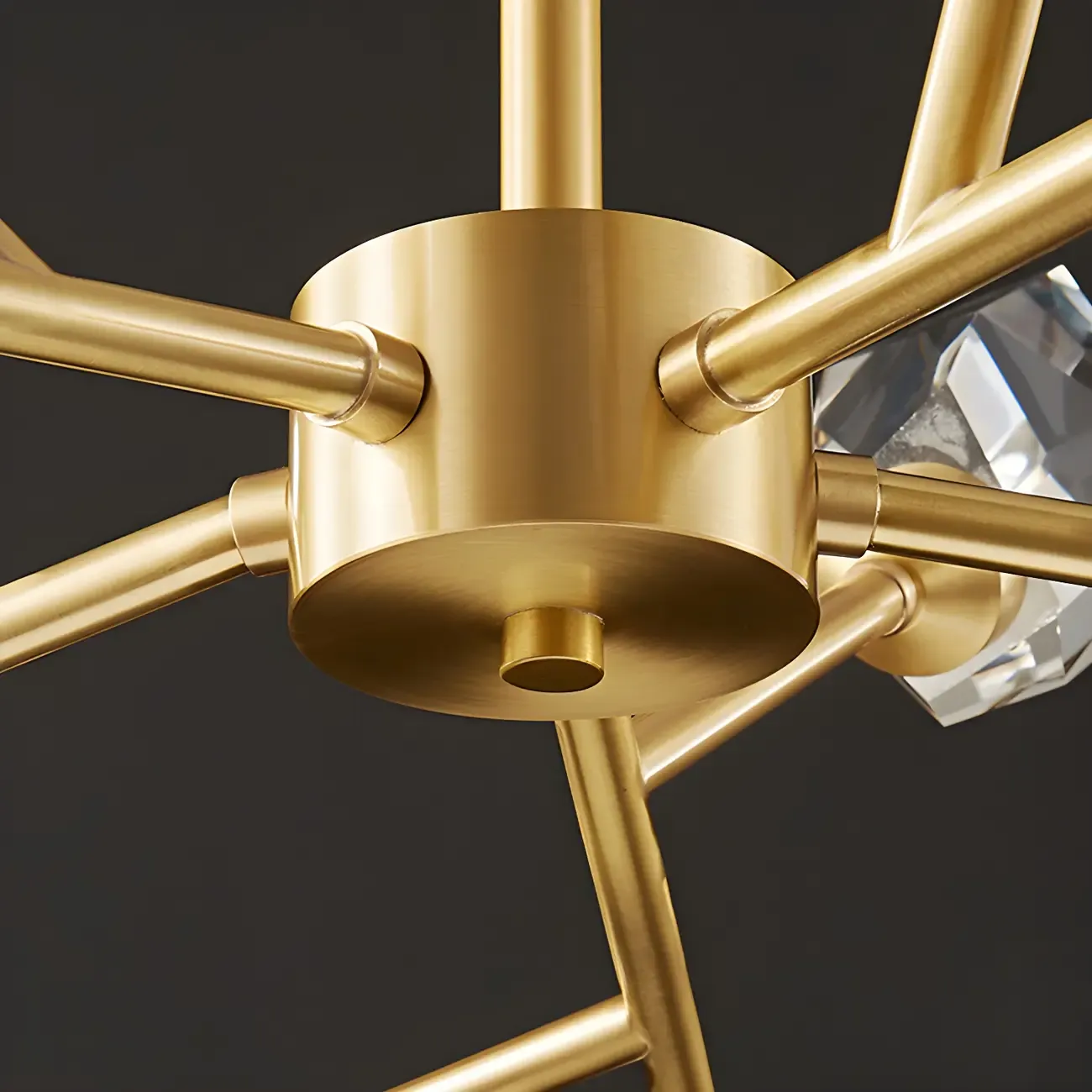 Modern Gold Sputnik Chandelier Crystal Shade