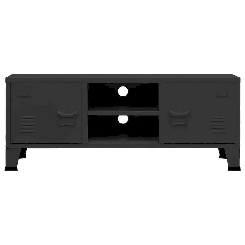vidaXL TV Stand TV Console Sideboard TV Unit Home Media Unit Cupboard Metal - 41.3 x 13.8 x 16.5
