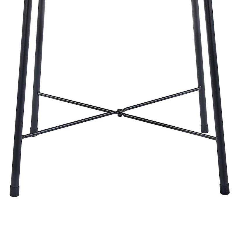 35.4 High Round Bar Table, Industrial Style Wood Top Bistro Pub/Breakfast Table