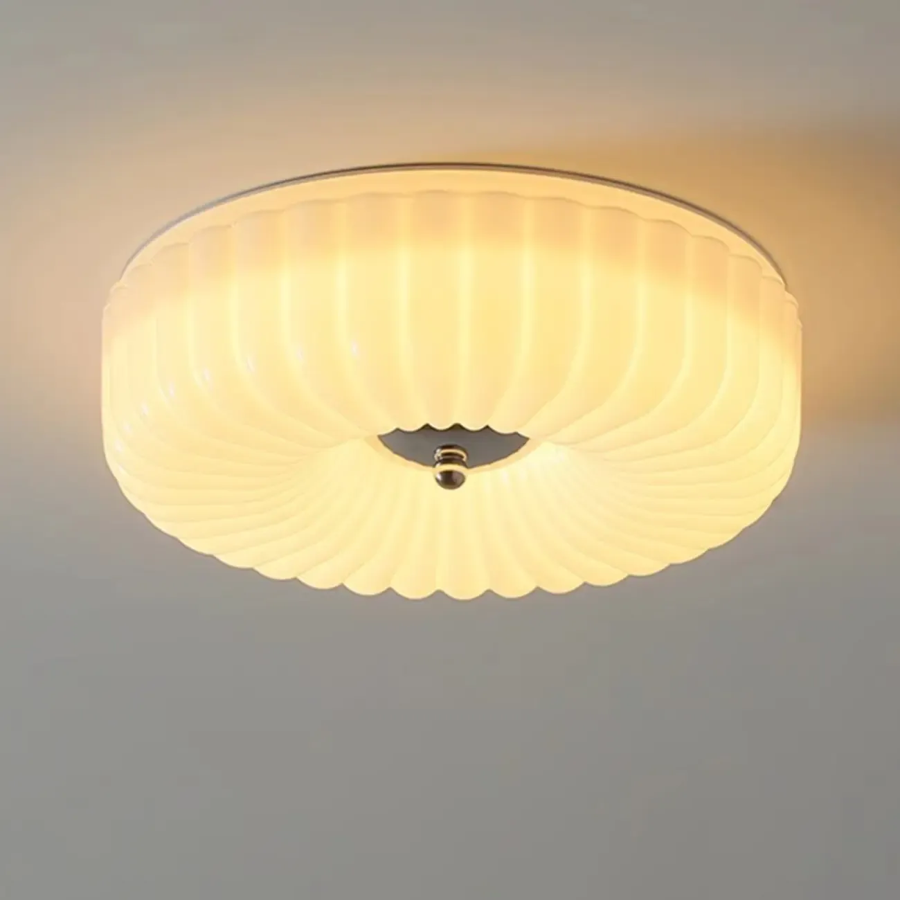Mid-Century Modern Dimmable Flush Mount LED Ceiling Light