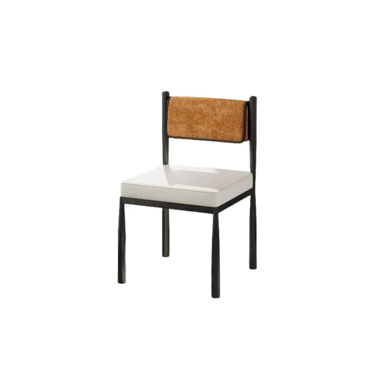 Mid-Century Modern Linen Upholstered Dining Chair