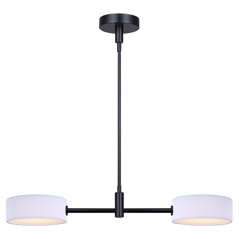 CARMYNN 2 Light Pendant, Black Finish
