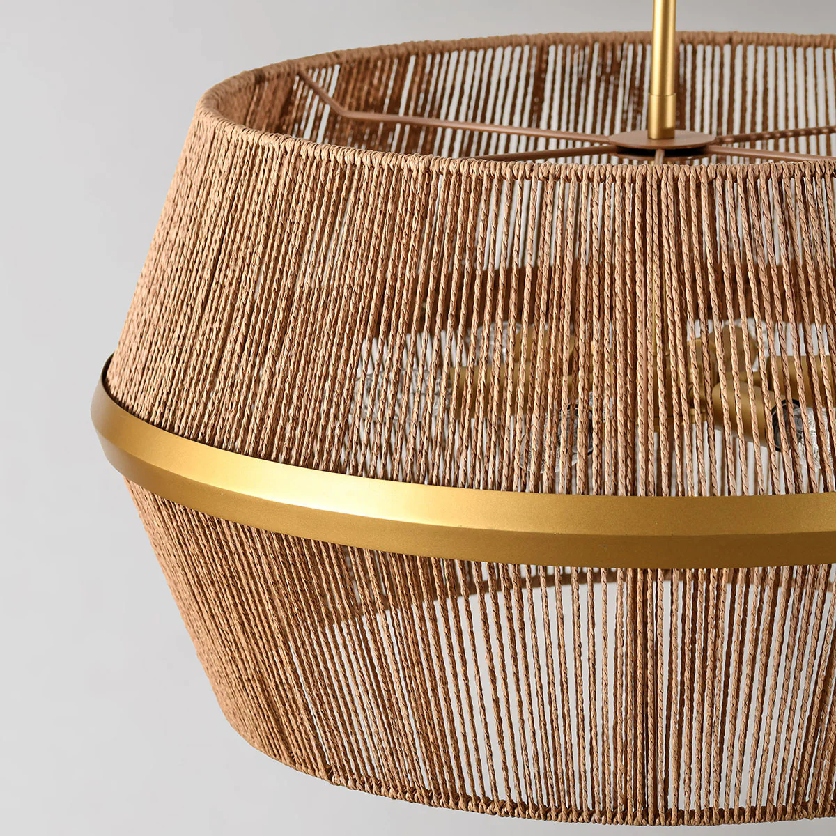 Wendy Rattan Round Chandelier