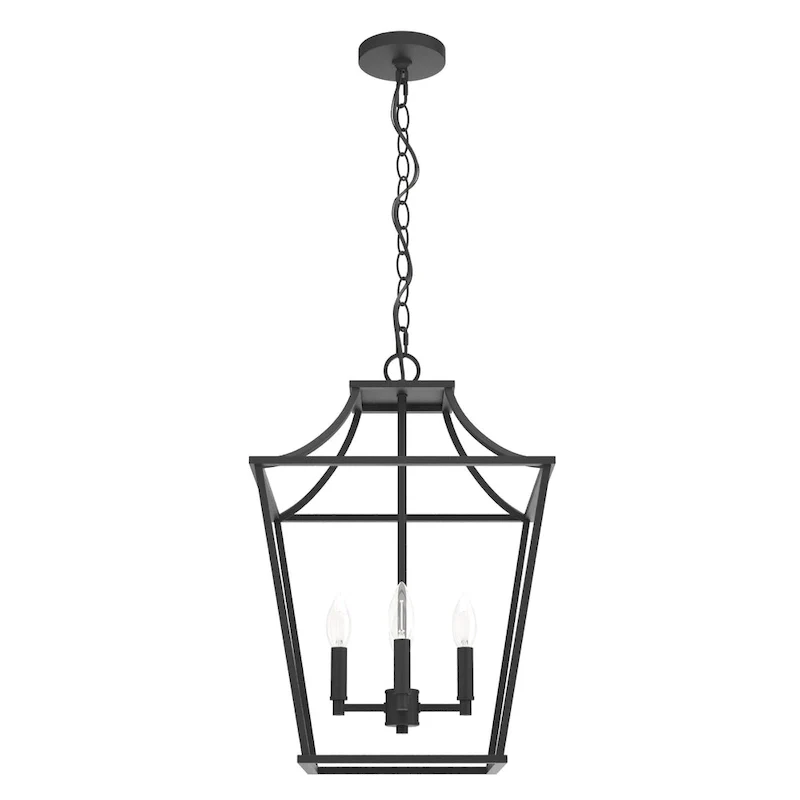 Hunter 15  Laurel Ridge 4-Light Lantern Pendant - Kitchen Island, Dining Room, Entry - Candle, Modern Farmhouse, Industrial