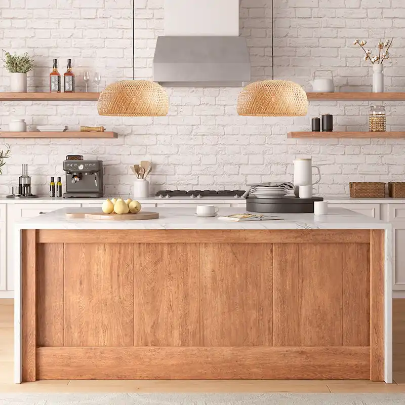 INK+IVY Astrid Bowl Shaped Bamboo Pendant