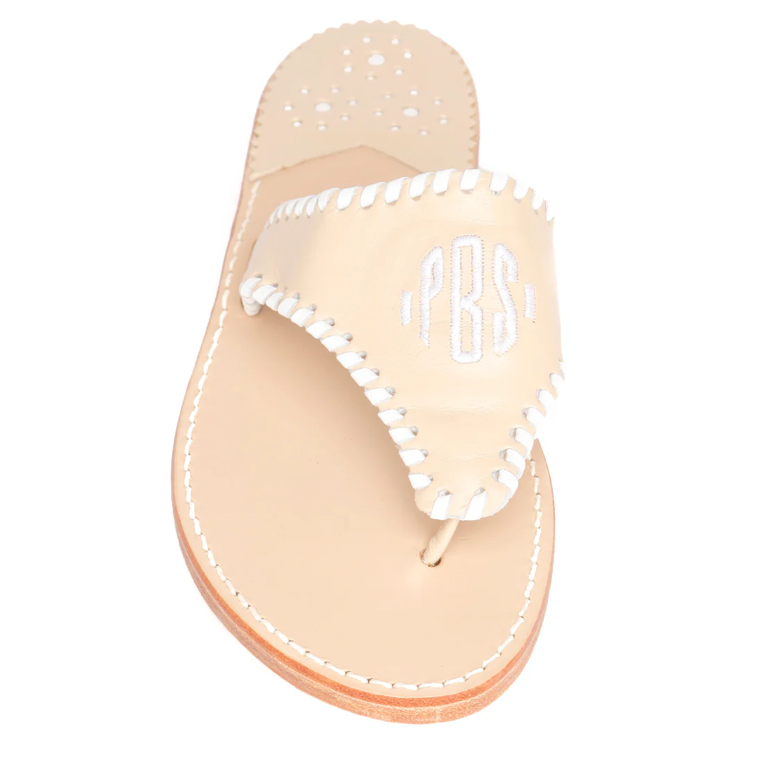 Custom Embroidered Monogram Chanel / White