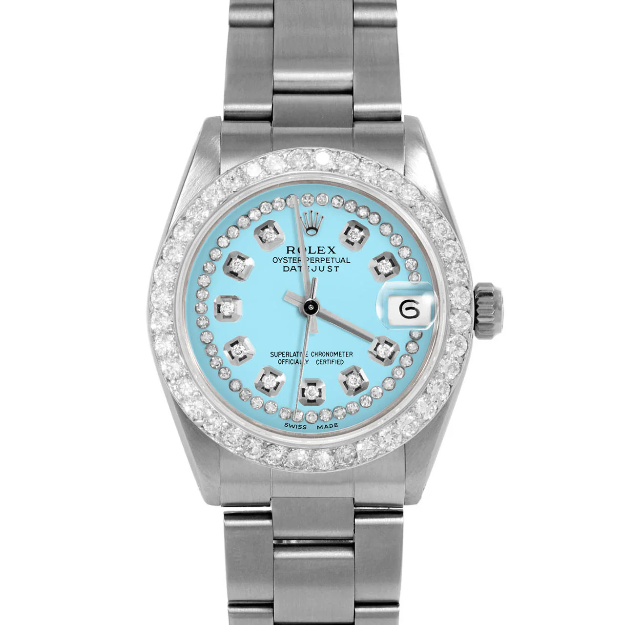 Rolex Datejust 31mm | 6827-SS-TRQ-STRD-2CT-OYS