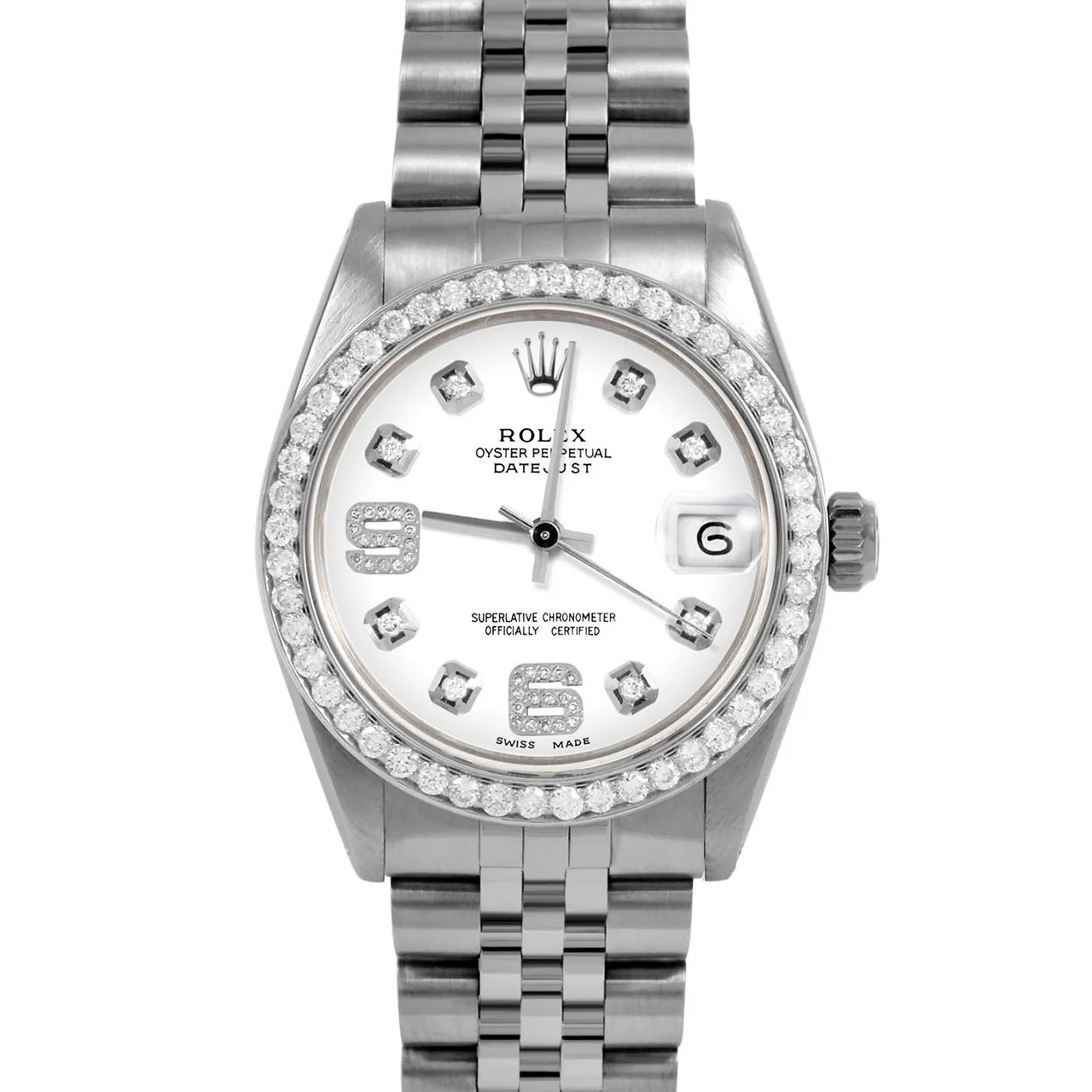 Rolex Datejust 31mm | 6827-SS-WHT-8DA69-BDS-JBL