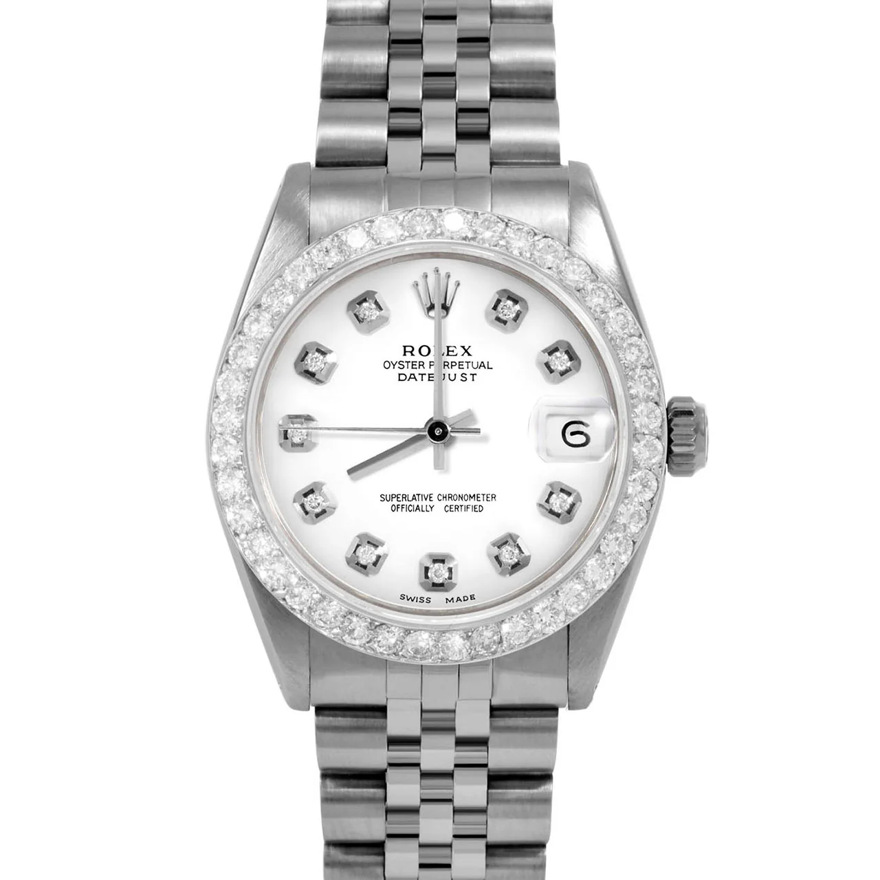 Rolex Datejust 31mm | 6827-SS-WHT-DIA-AM-2CT-JBL