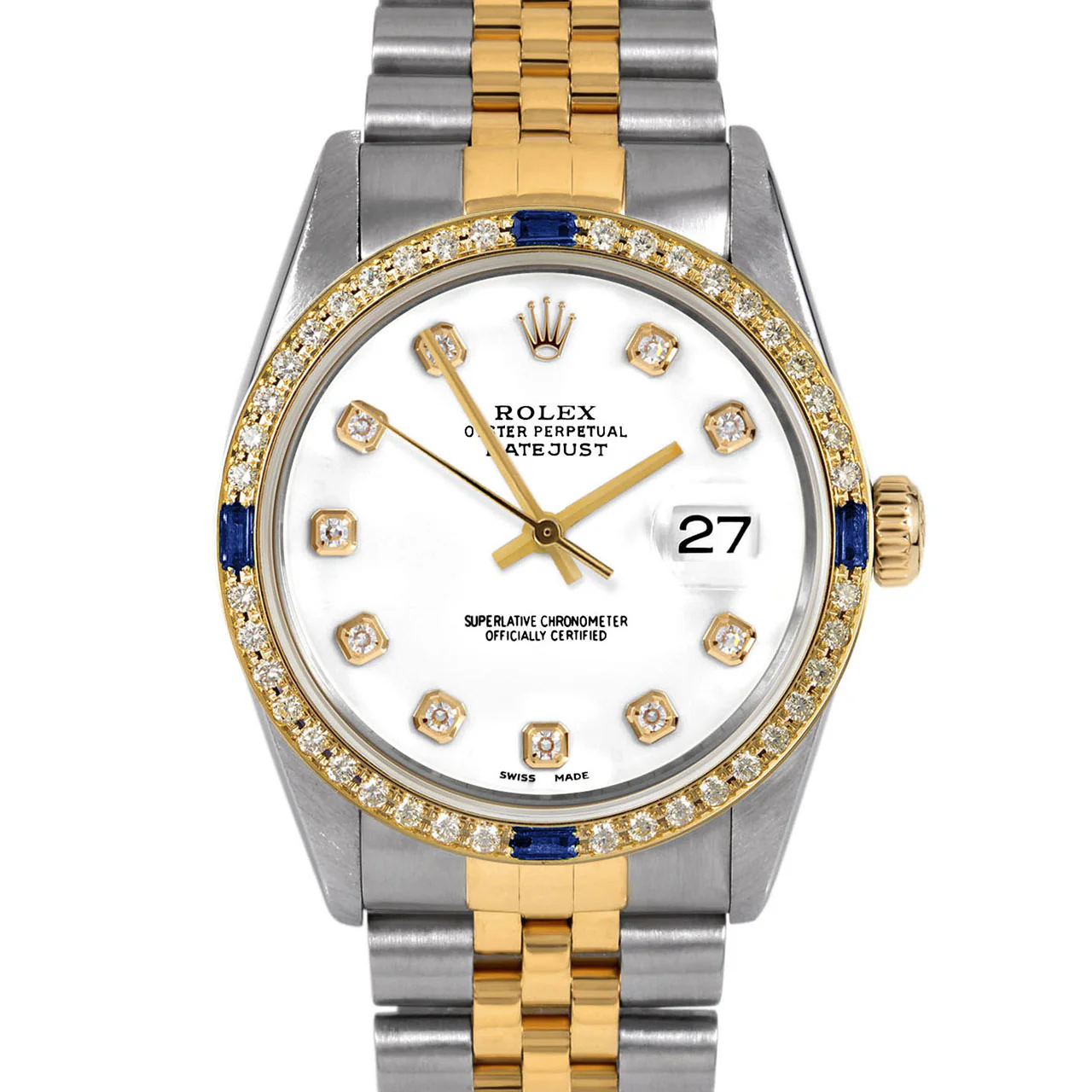 Rolex Datejust 36mm | 16013-WHT-DIA-AM-4SPH-JBL