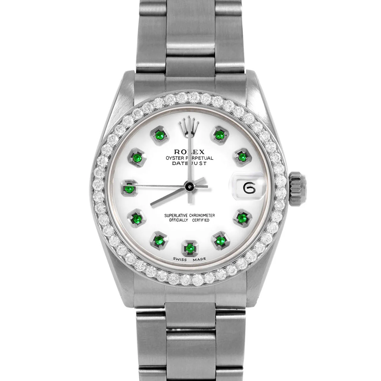 Rolex Datejust 31mm | 6827-SS-WHT-EMD-AM-BDS-OYS