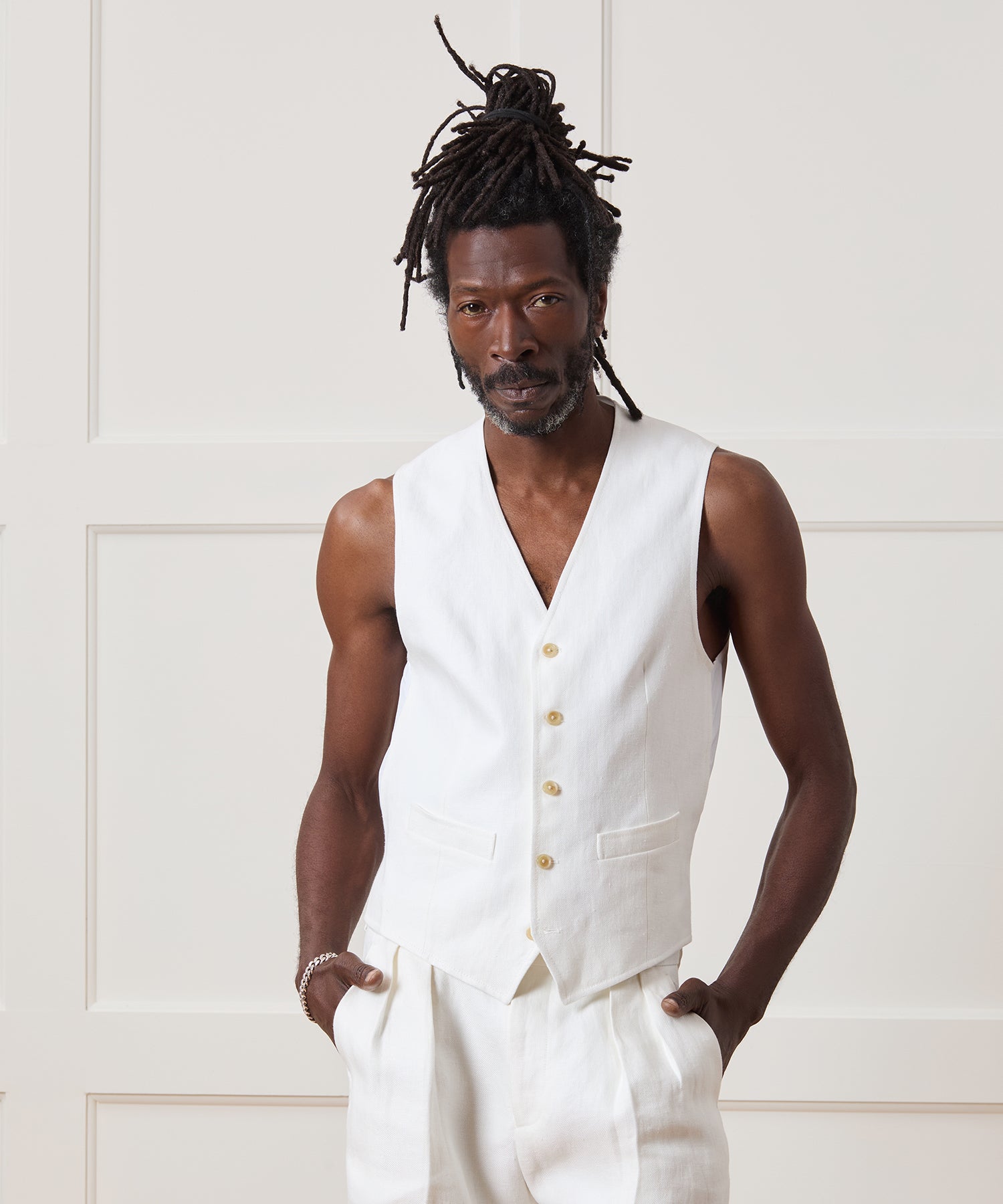 Italian Linen Suit Vest