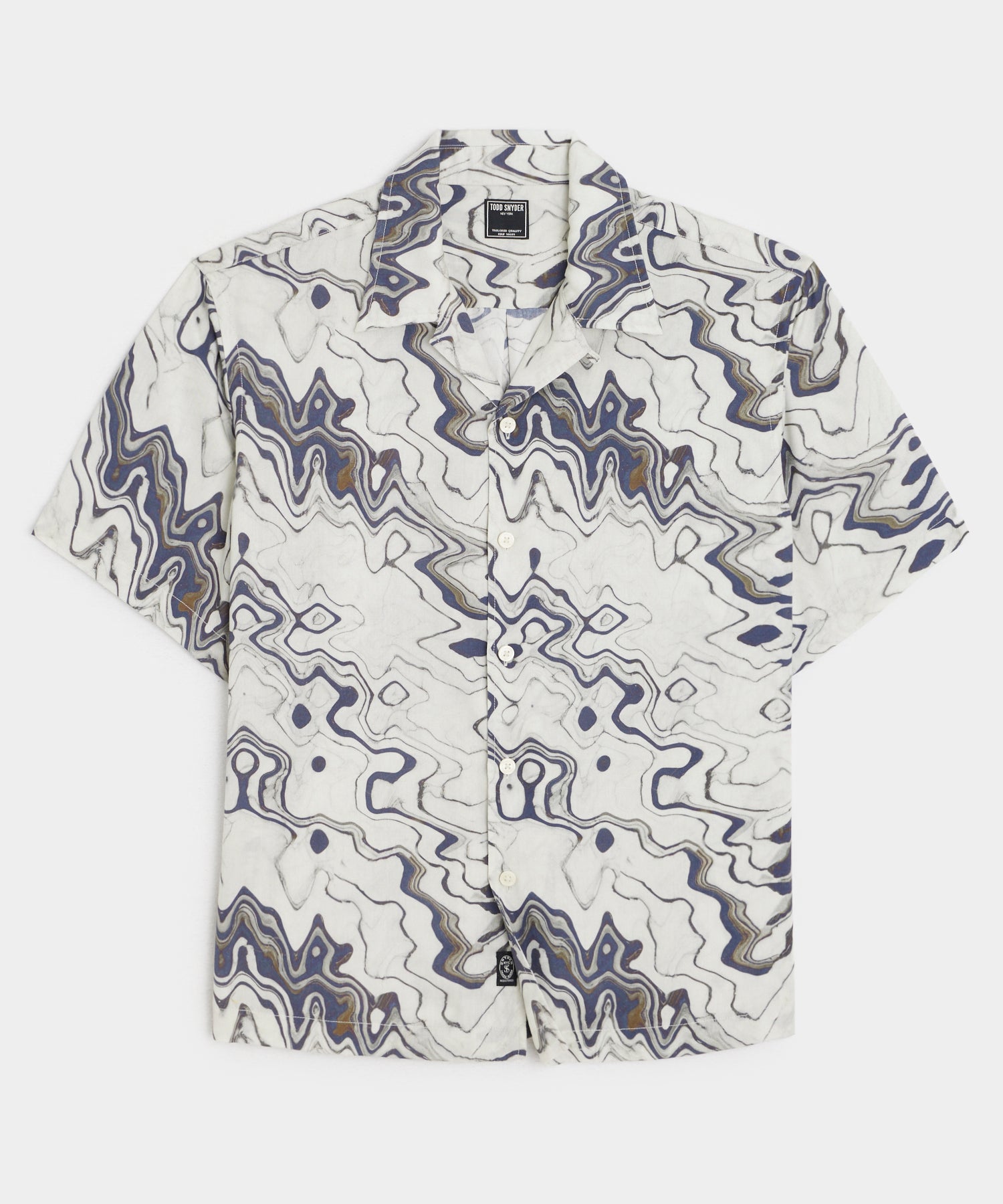 Cropped Rayon Camp Collar Shirt